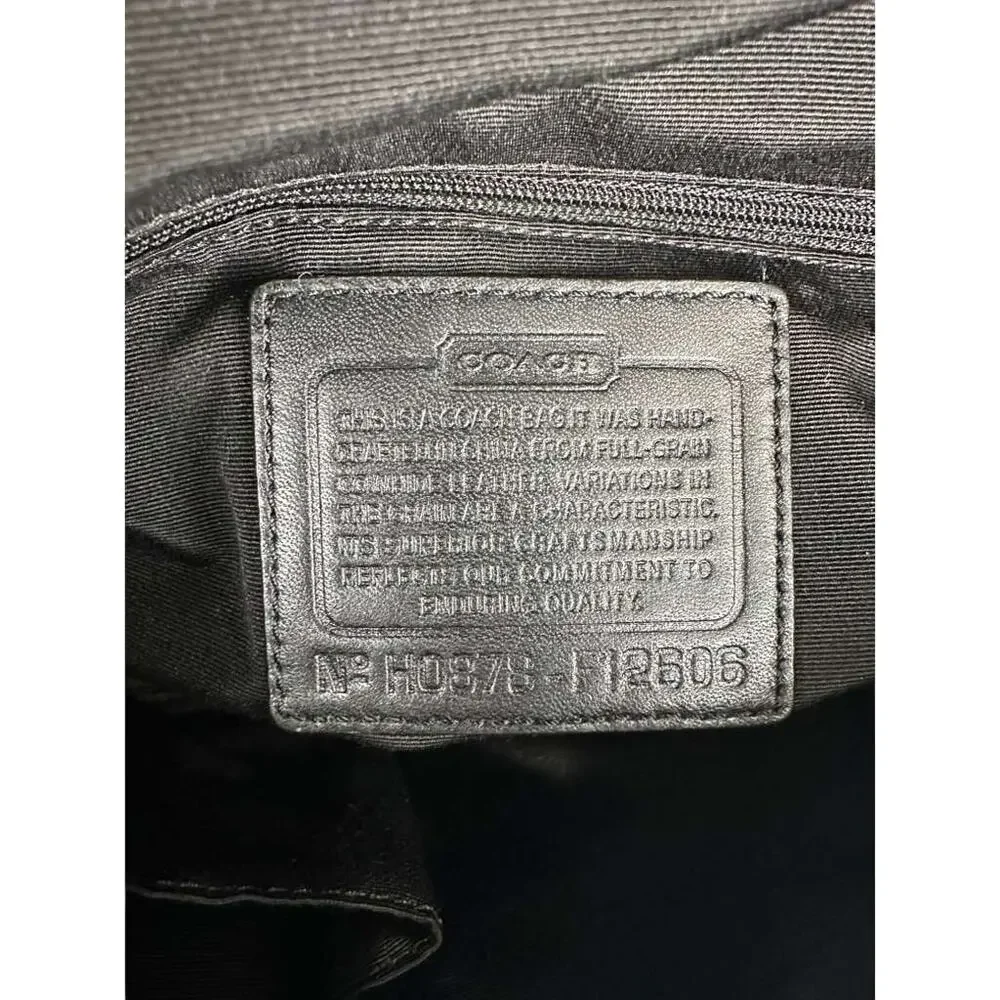 Authentic Coach Hampton Buckle Flap Crossbody Bag – Black Leather Vintage Purse - Picture 8 of 9